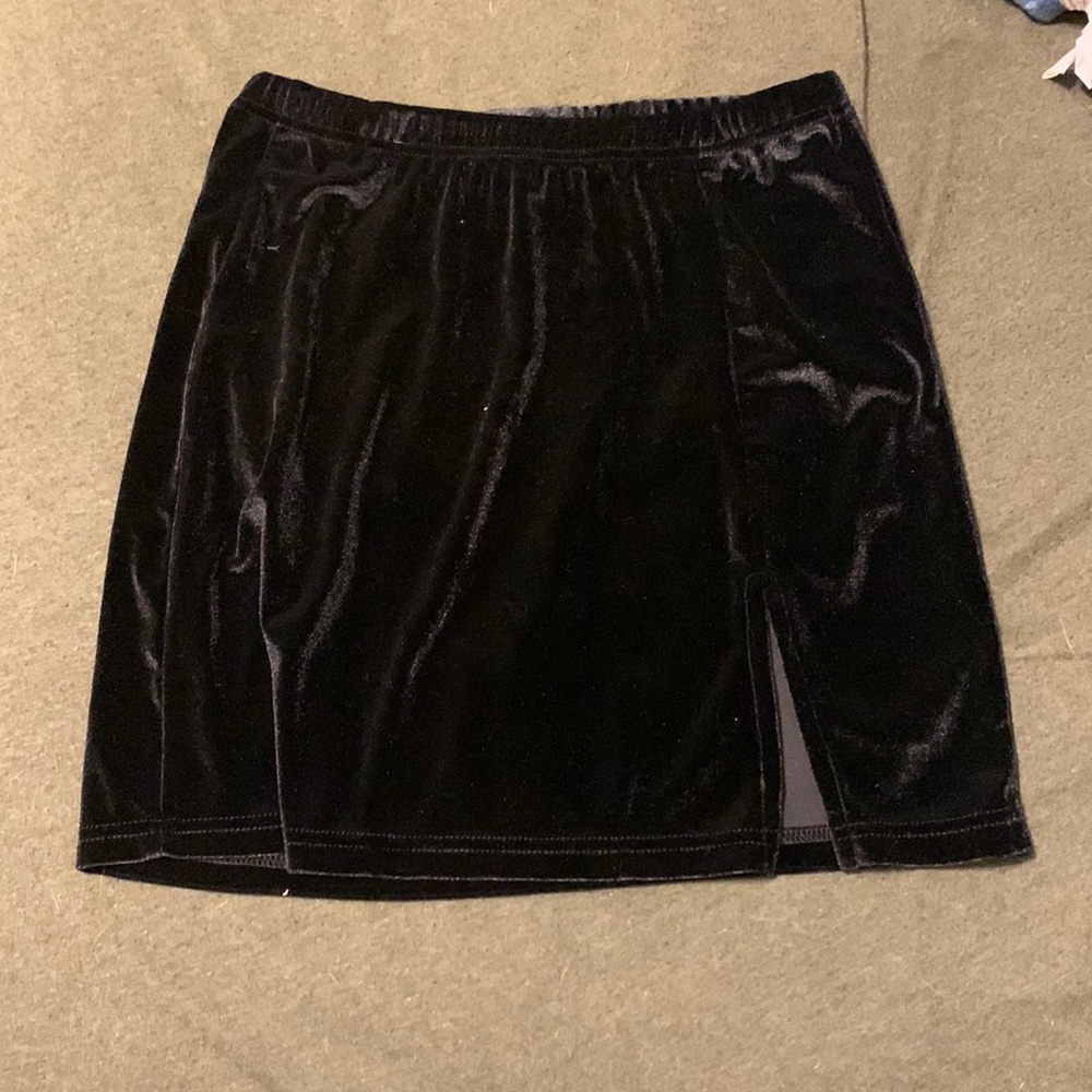 black velvet skirt